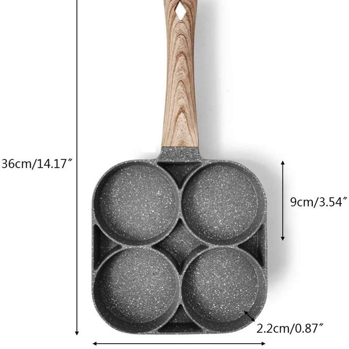 Frigideira Antiaderente de Pedra Maifan - 4 Compartimentos - Electshop